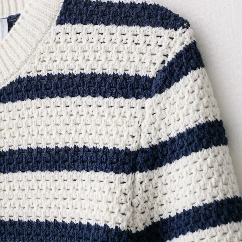 Новый женский кардиган в европейском и американском стиле с круглым вырезом, в полоску, с коротким рукавом, на одной пуговице, вязаный
Новый женский кардиган в европейском и американском стиле с круглым вырезом, в полоску, с коротким рукавом, на одной пуговице, вязаный