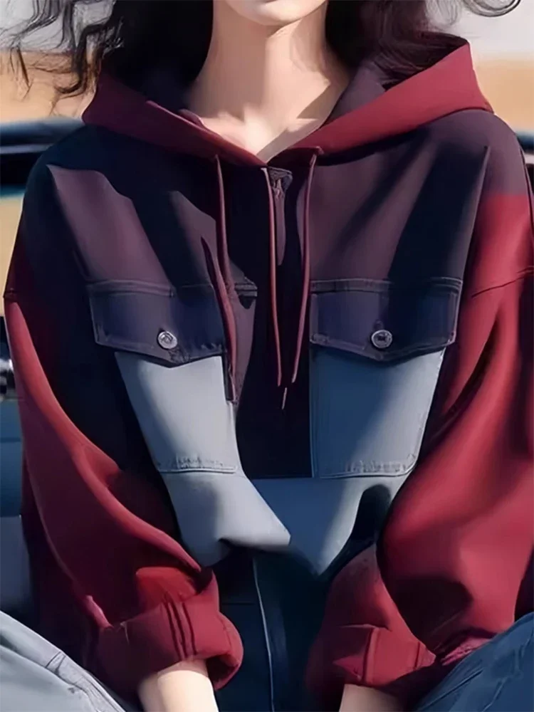 Women's Patchwork Long Sleeve Sweatshirt Streetwear Aesthetic Vintage Harajuku Korean Y2k Oversize Sweatshirt 2000s Clothes 2024
Women's Patchwork Long Sleeve Sweatshirt Streetwear Aesthetic Vintage Harajuku Korean Y2k Oversize Sweatshirt 2000s Clothes 2024
