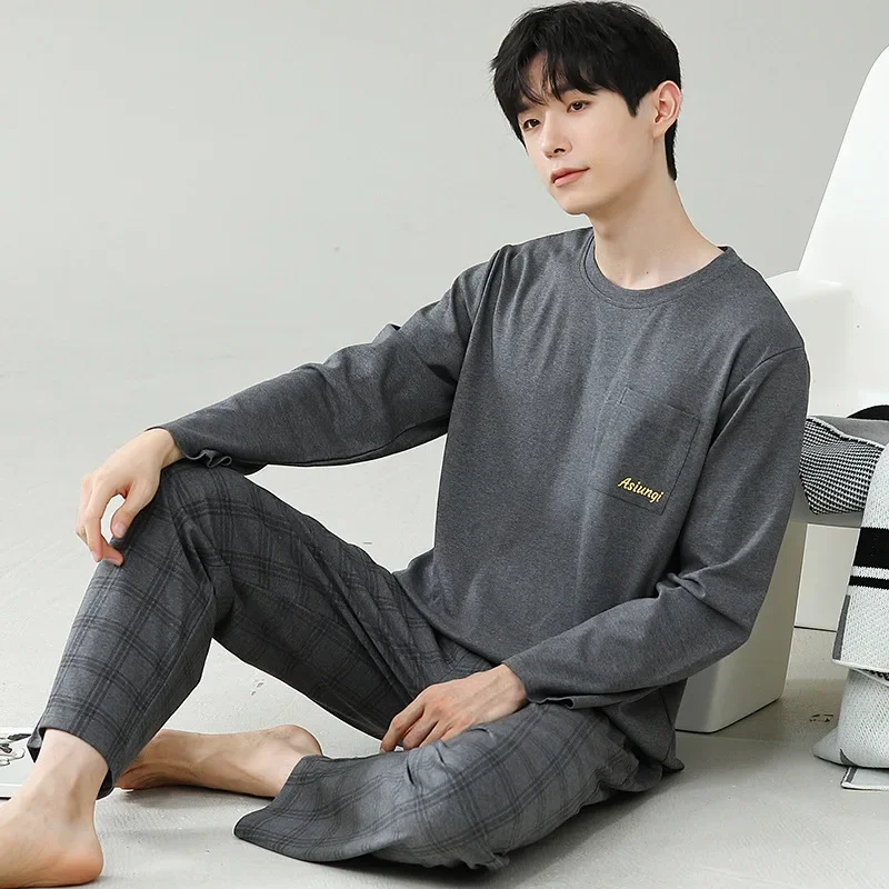 5XL100kg Plus Size Men Spring Pajamas Men's Spring Long-sleeved Home Clothes Modal Sports Loungewear Suit Casual Two-piece Set
5XL100kg Plus Size Men Spring Pajamas Men's Spring Long-sleeved Home Clothes Modal Sports Loungewear Suit Casual Two-piece Set
