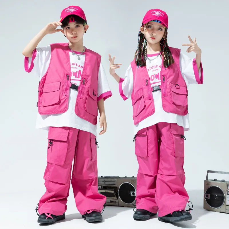 Children's Street Dance Fashion Outfit Student Drum Performance Costume Boys Hip-Hop Vest Set Girls Jazz Dance Cargo Pants
Children's Street Dance Fashion Outfit Student Drum Performance Costume Boys Hip-Hop Vest Set Girls Jazz Dance Cargo Pants
