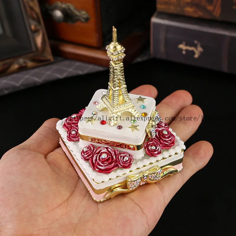 Paris Tower Jewelry Accessory Box Cake Rose Souvenir Bow Ring Earrings Collection Home Decoration
Paris Tower Jewelry Accessory Box Cake Rose Souvenir Bow Ring Earrings Collection Home Decoration