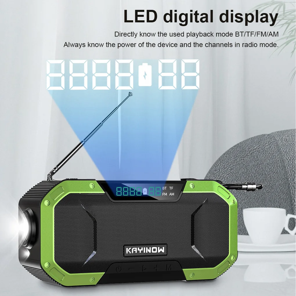 Hand Crank Solar Power Radio Portable AM/FM Weather Radio with LED Flashlight Power Bank Outdoor Emergency Radio
Hand Crank Solar Power Radio Portable AM/FM Weather Radio with LED Flashlight Power Bank Outdoor Emergency Radio
