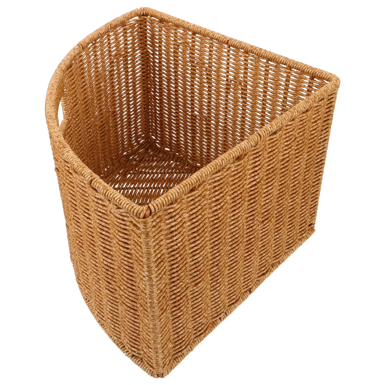 15.5x11x8 Inch Plastic Rattan Corner Baskets Fan Imitation Woven Laundry Basket For Side Tables Bathroom Closet And Bedroom
15.5x11x8 Inch Plastic Rattan Corner Baskets Fan Imitation Woven Laundry Basket For Side Tables Bathroom Closet And Bedroom