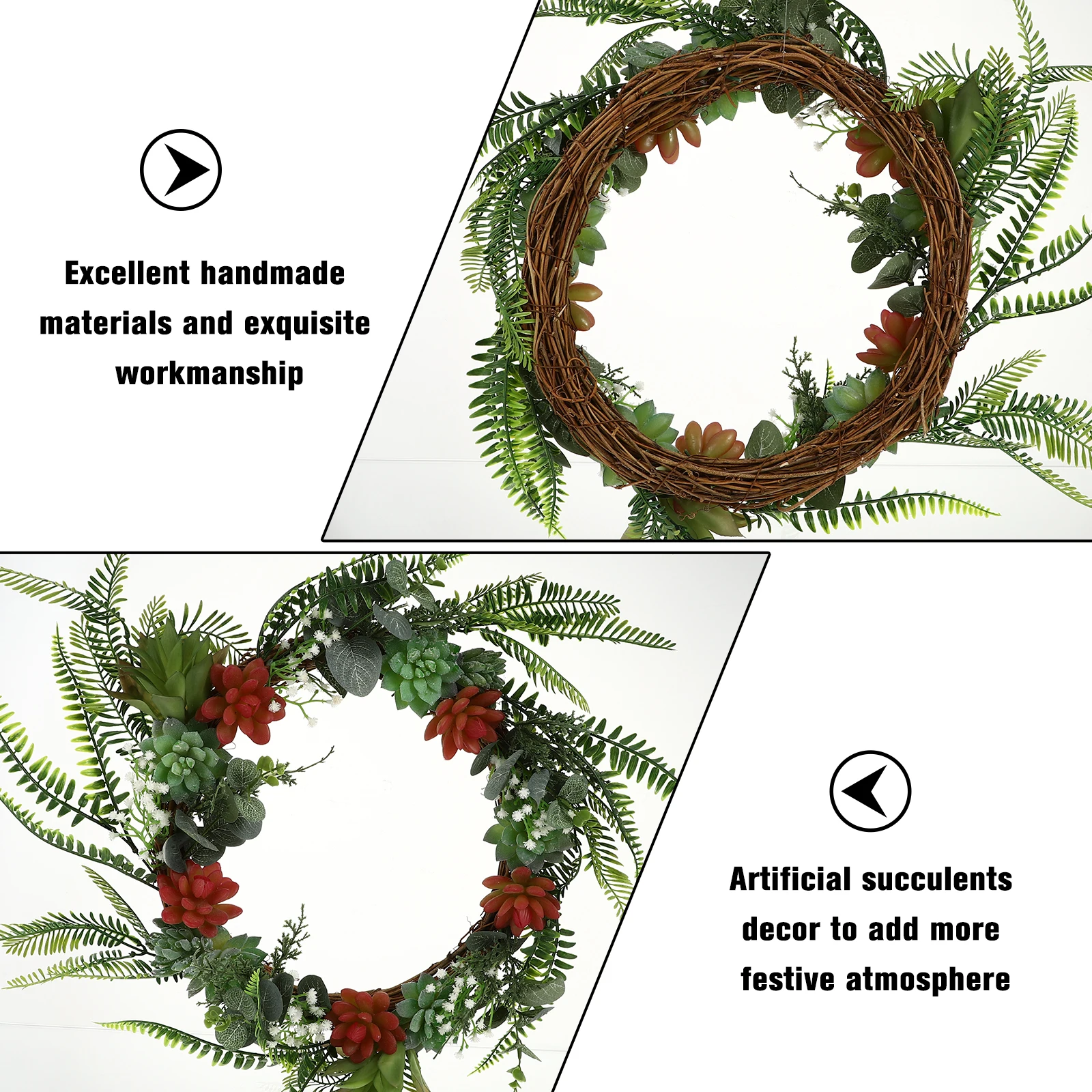 Artificial Succulents Wreath Decorative Garland Lifelike Plants Door Wall Christmas Birthday Home Photo Prop
Artificial Succulents Wreath Decorative Garland Lifelike Plants Door Wall Christmas Birthday Home Photo Prop