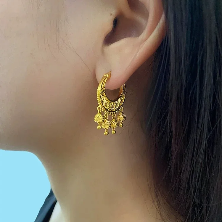Luxury 24K 9999 Pure Gold real gold Women's Angela Bohemian Ear Ring Fashion Earrings
Luxury 24K 9999 Pure Gold real gold Women's Angela Bohemian Ear Ring Fashion Earrings