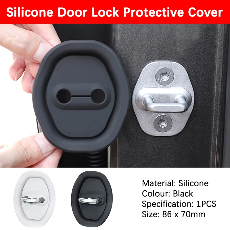 Универсальный автомобильный дверной замок, противоударная силиконовая подушка, бесшумный амортизатор, защитный чехол, аксессуар для дверной защелки автомобиля, черный/белый 
Универсальный автомобильный дверной замок, противоударная силиконовая подушка, бесшумный амортизатор, защитный чехол, аксессуар для дверной защелки автомобиля, черный/белый