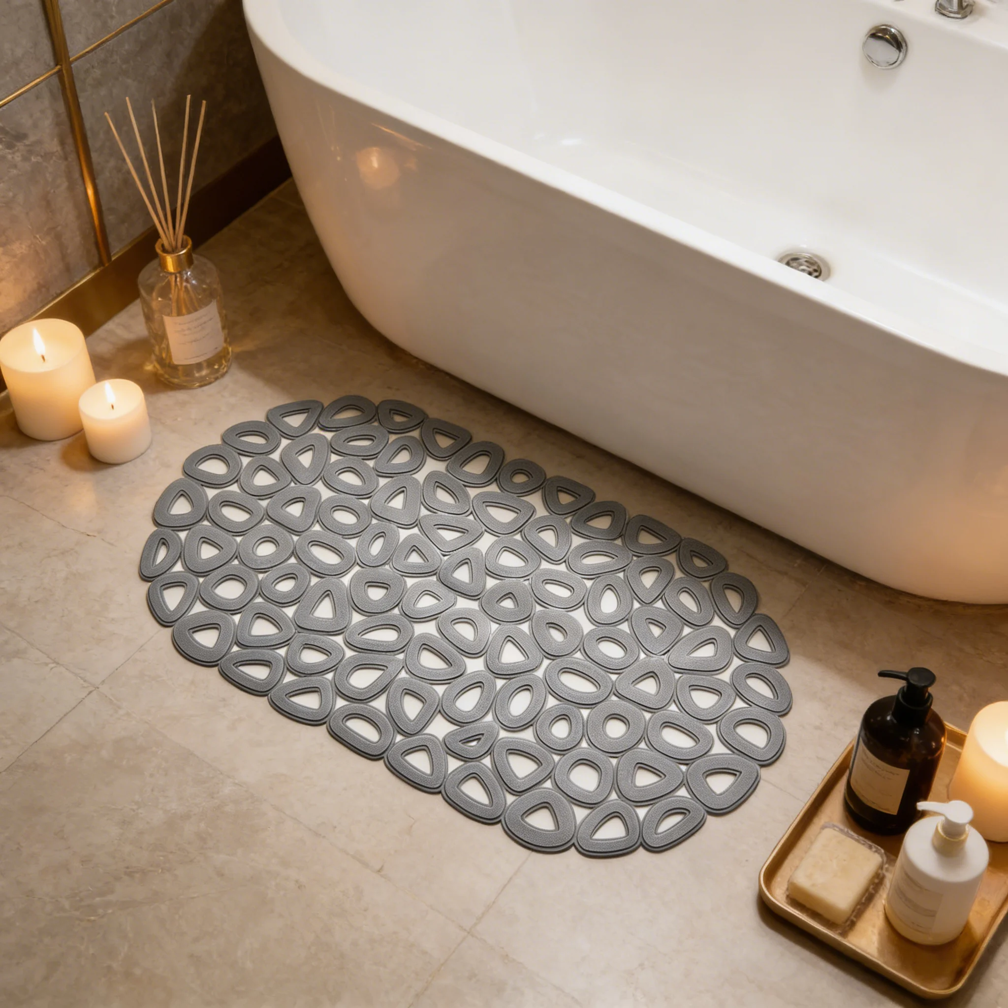 New Bathroom Non-Slip Waterproof Mat With Suction Cup,Quick Drain Bath Rug Bathroom Massage Ring Shower Mat Ellipses Hole Carpet
New Bathroom Non-Slip Waterproof Mat With Suction Cup,Quick Drain Bath Rug Bathroom Massage Ring Shower Mat Ellipses Hole Carpet