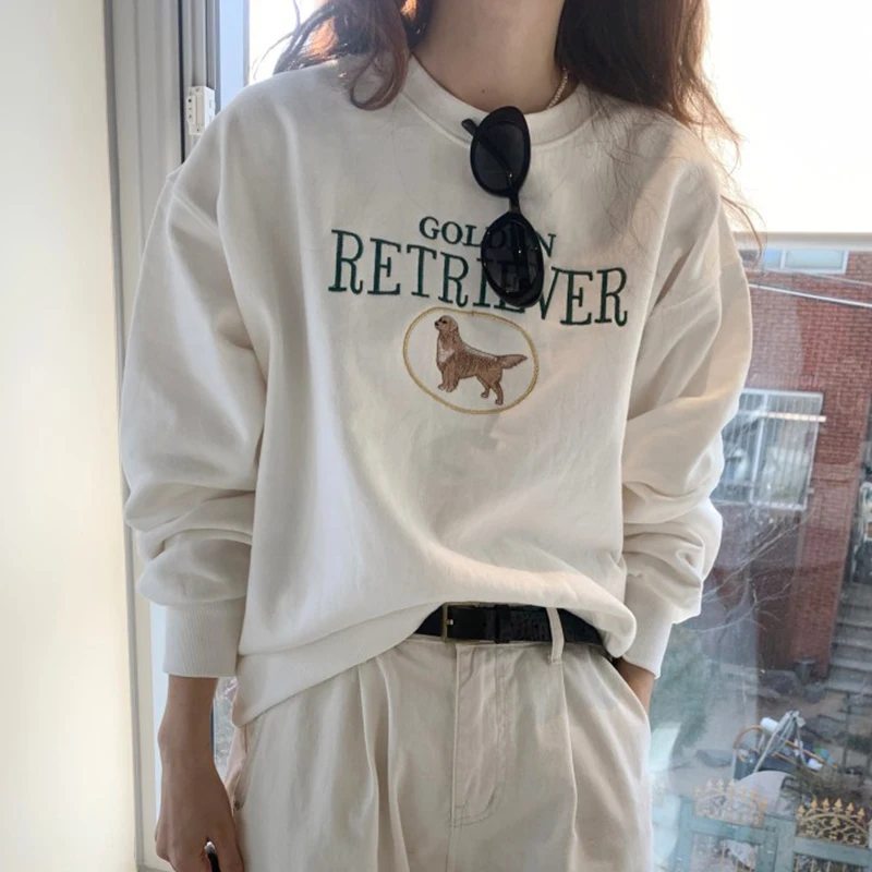 Chic Autumnal Versatile round Ne Embroidered Letter Design Loose Casual Long Sve Hoodie Comfortable Korean Sle Sweatirt
Chic Autumnal Versatile round Ne Embroidered Letter Design Loose Casual Long Sve Hoodie Comfortable Korean Sle Sweatirt