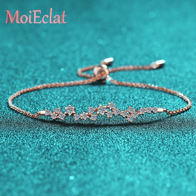Luxury 0.585ct Moissanite Flower Branch Adjustable Bracelet, Champagne Gold 18K Timeless Exquisite Female Wedding Fine Jewelry
Luxury 0.585ct Moissanite Flower Branch Adjustable Bracelet, Champagne Gold 18K Timeless Exquisite Female Wedding Fine Jewelry