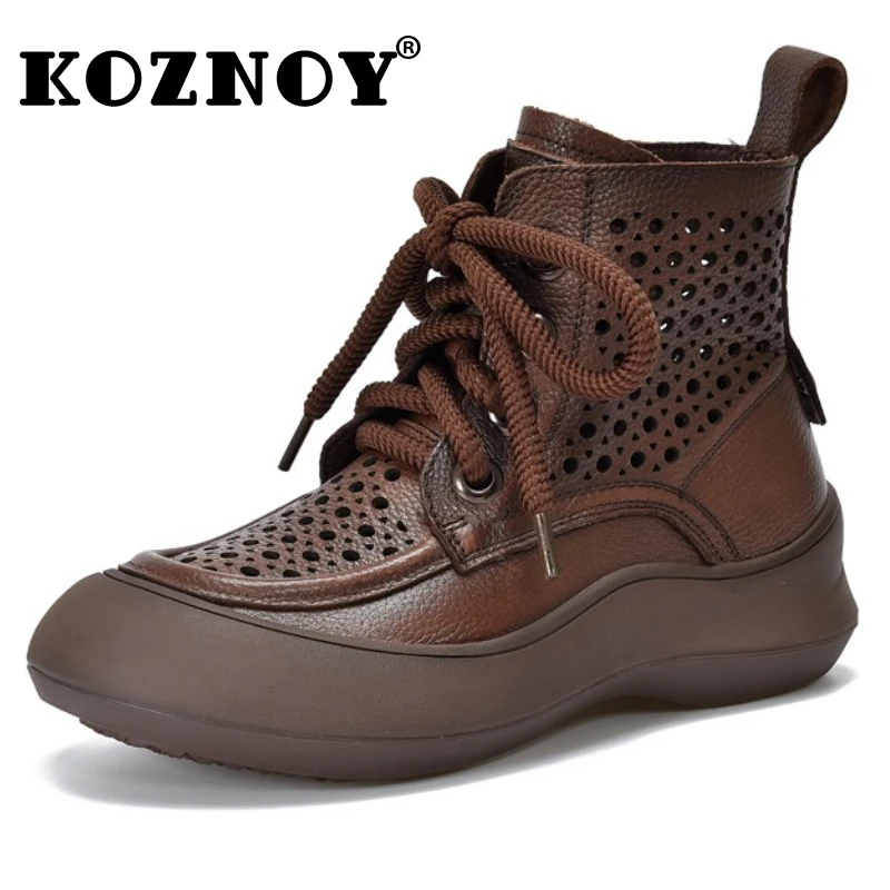 Koznoy/модные ботильоны из коровьей кожи 3 см, летняя обувь на танкетке с круглым носком, дышащая женская обувь на молнии до щиколотки
Koznoy/модные ботильоны из коровьей кожи 3 см, летняя обувь на танкетке с круглым носком, дышащая женская обувь на молнии до щиколотки