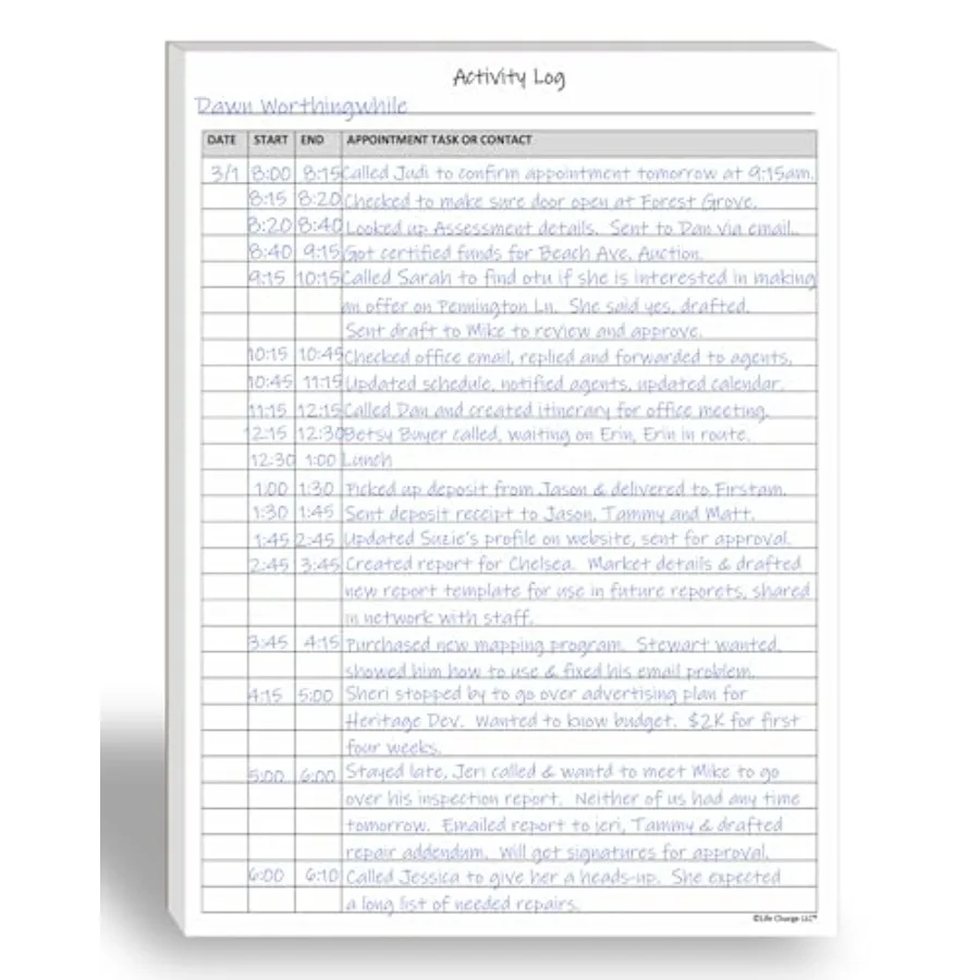 Activity Log Notepad Daily Tracker Planning Pad for Office Productivity, Task Tracking and Time Management Planner Work Communi
Activity Log Notepad Daily Tracker Planning Pad for Office Productivity, Task Tracking and Time Management Planner Work Communi