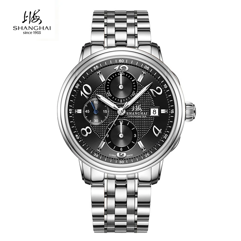 Shanghai Watch Chronograph Calendar Automatic Watches 42mm Men's Mechanical Wristwatch 316L Stainless Steel 50m Waterproof 9003
Shanghai Watch Chronograph Calendar Automatic Watches 42mm Men's Mechanical Wristwatch 316L Stainless Steel 50m Waterproof 9003