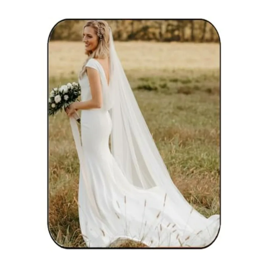 HEREAD Bride Wedding Veil 118" Long Cathedral Length Bridal Tulle Hair Accessoies with Comb and Cute Edge
HEREAD Bride Wedding Veil 118" Long Cathedral Length Bridal Tulle Hair Accessoies with Comb and Cute Edge