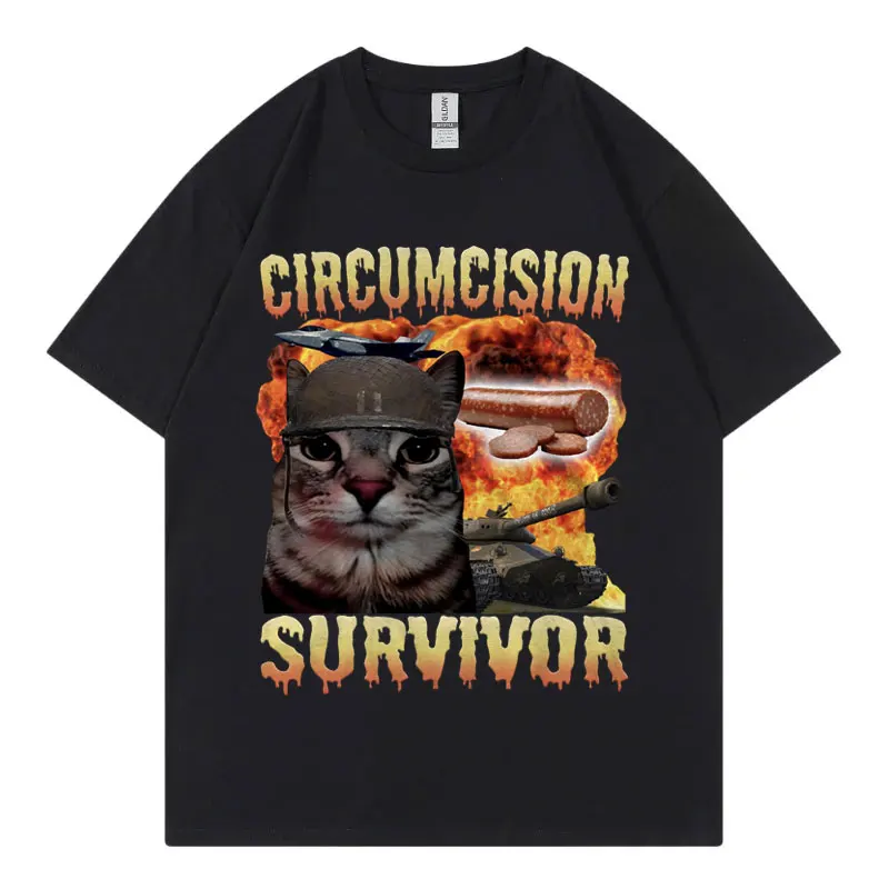 Circumcision Survivor Funny Cat Meme T Shirt Harajuku Y2k Vintage Clothing T-shirt Fashion Fashion Short Sleeve T-shirts Unisex
Circumcision Survivor Funny Cat Meme T Shirt Harajuku Y2k Vintage Clothing T-shirt Fashion Fashion Short Sleeve T-shirts Unisex
