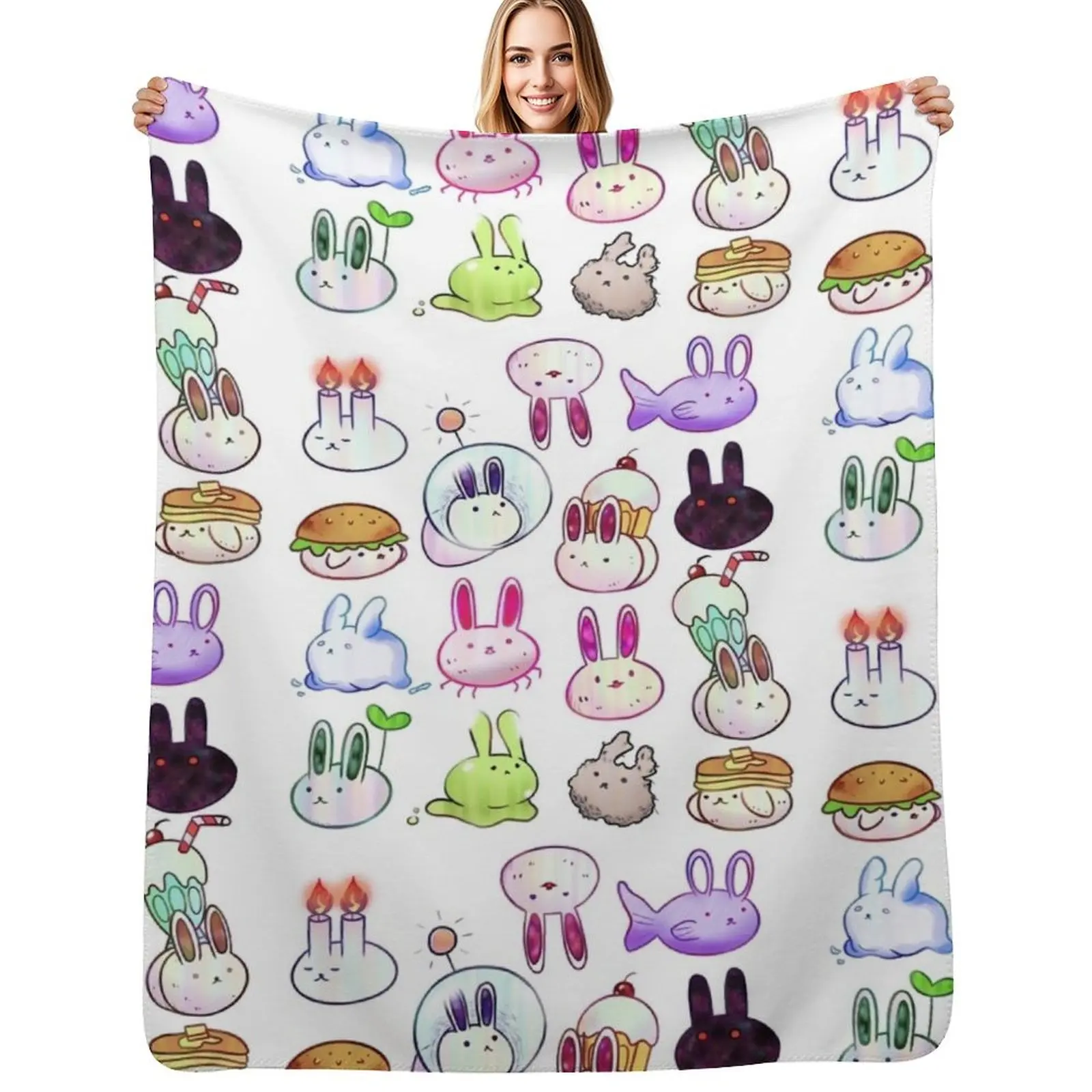 OMORI Bunnies Throw Blanket Multi Purpose Soft Warm Blanket for Home Travel
OMORI Bunnies Throw Blanket Multi Purpose Soft Warm Blanket for Home Travel