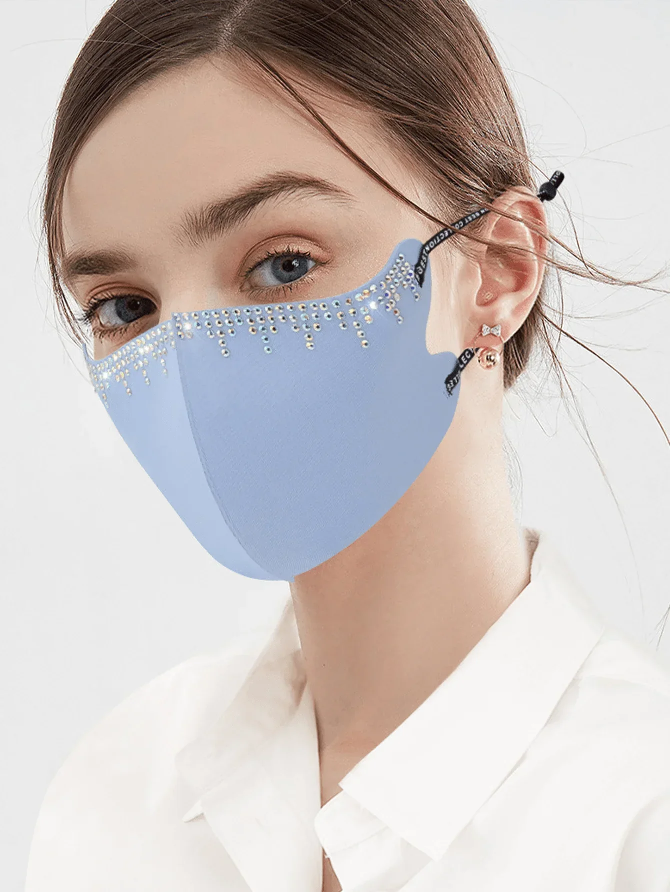 Rhinestone Decorated Breathable Ice Silk Face Mask Solid Color Sun Protection Summer
Rhinestone Decorated Breathable Ice Silk Face Mask Solid Color Sun Protection Summer
