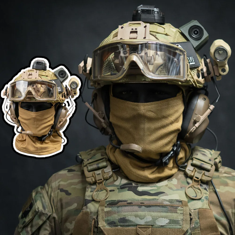Tactical FAST Helmet Mask Set Breathable Airsoft Head Protection with Goggles Flashlight Headset for Outdoor Hunting CS Games
Tactical FAST Helmet Mask Set Breathable Airsoft Head Protection with Goggles Flashlight Headset for Outdoor Hunting CS Games
