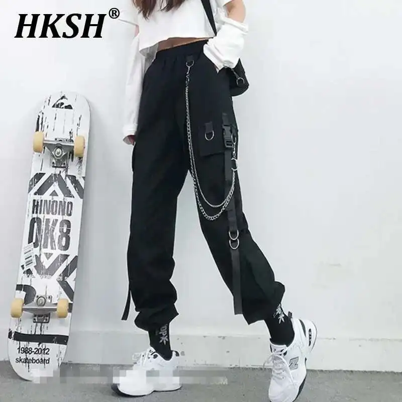 HKSH Men's Tide Dark Legged Overalls Thin High Waist Autumn Spring Cargo Pants Women Straight Korean Chic Chain Trousers HK2275
HKSH Men's Tide Dark Legged Overalls Thin High Waist Autumn Spring Cargo Pants Women Straight Korean Chic Chain Trousers HK2275