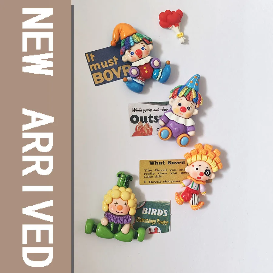 4pcs Cute Funny Creative Joker Clown Refrigerator Magnets Cute Fridge Magnets Whiteboard Photo Message Magnet Decorative
4pcs Cute Funny Creative Joker Clown Refrigerator Magnets Cute Fridge Magnets Whiteboard Photo Message Magnet Decorative