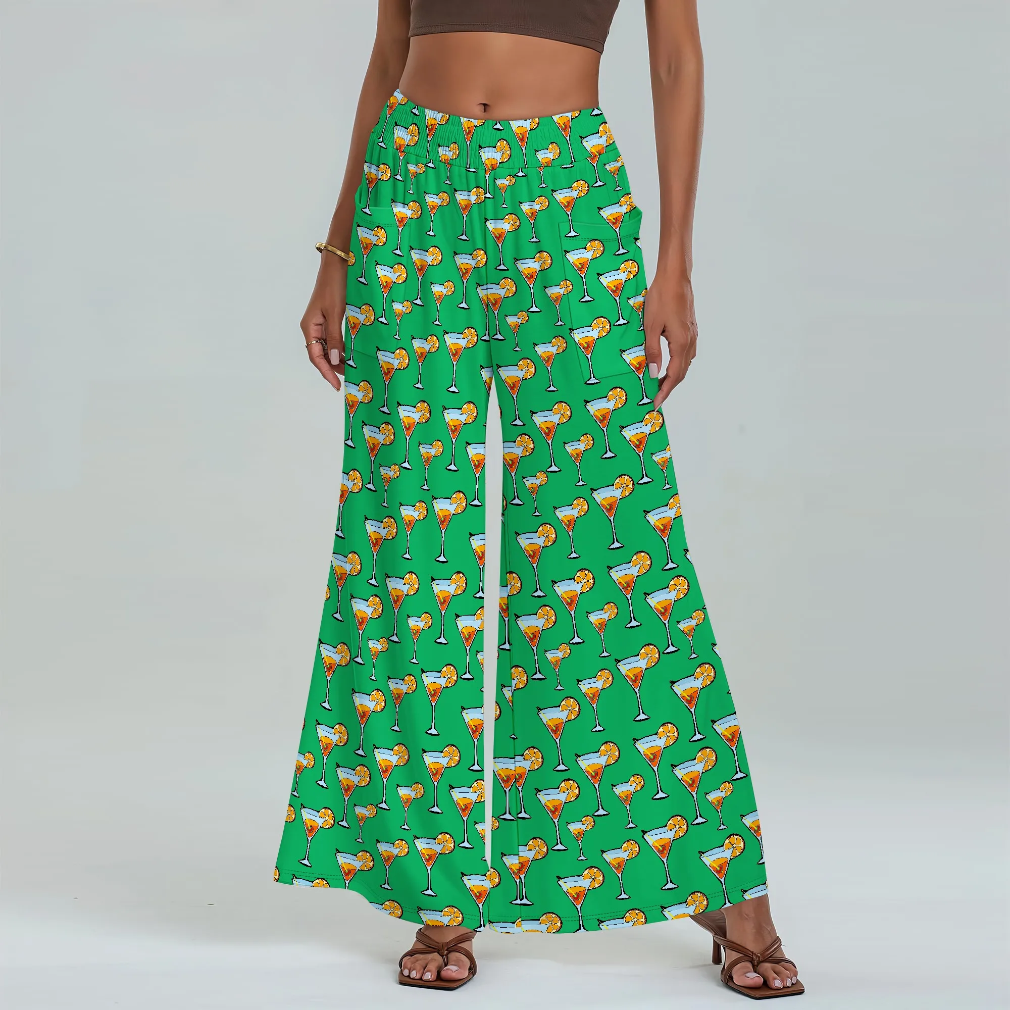Women's Wide Leg Pants with Pockets Goblet Pattern for All Seasons Casual Comfort Rooftop Party Night Out Urban Festival
Women's Wide Leg Pants with Pockets Goblet Pattern for All Seasons Casual Comfort Rooftop Party Night Out Urban Festival