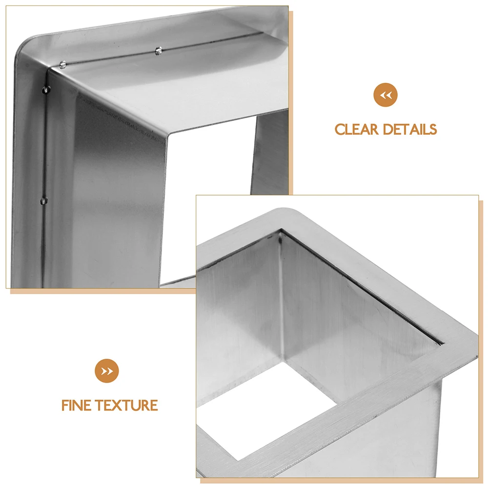 Stainless Steel Garbage Trough Counter Grommets 304 Metal Square Kitchen Trash Chute Countertop Embedded Waste Disposal Easy 
Stainless Steel Garbage Trough Counter Grommets 304 Metal Square Kitchen Trash Chute Countertop Embedded Waste Disposal Easy