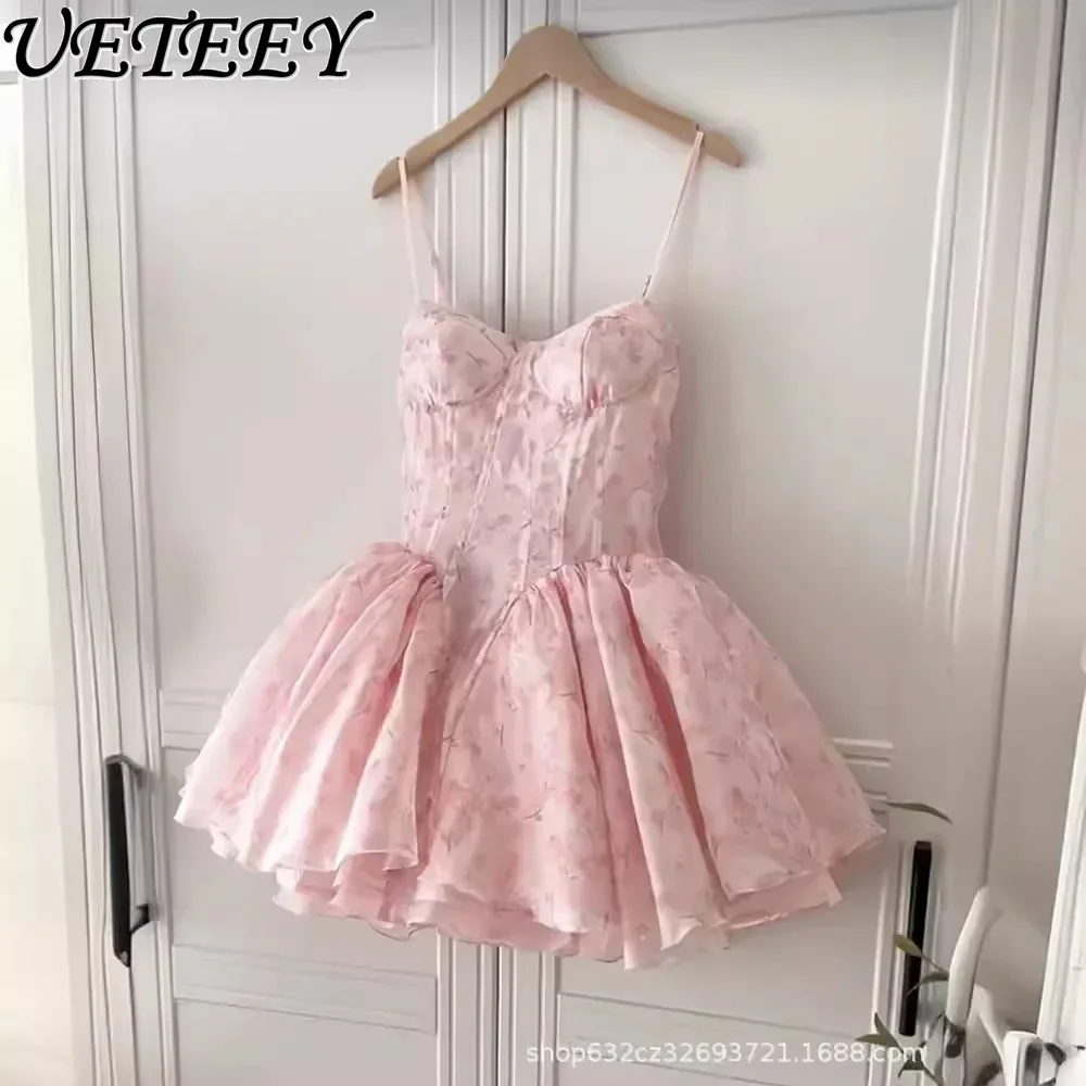Korean Style Gentle Printing Slip Dress Female 2024 Summer Pink Sweet High Waist Slim Fit Figure Flatting Puffy Dress Princess
Korean Style Gentle Printing Slip Dress Female 2024 Summer Pink Sweet High Waist Slim Fit Figure Flatting Puffy Dress Princess
