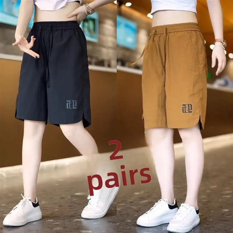 Ice Silk Short Pants Women's Summer Trendy American Casual Loose Large Size Pants Quick Dry Sports Five-Point Casual Pants
Ice Silk Short Pants Women's Summer Trendy American Casual Loose Large Size Pants Quick Dry Sports Five-Point Casual Pants