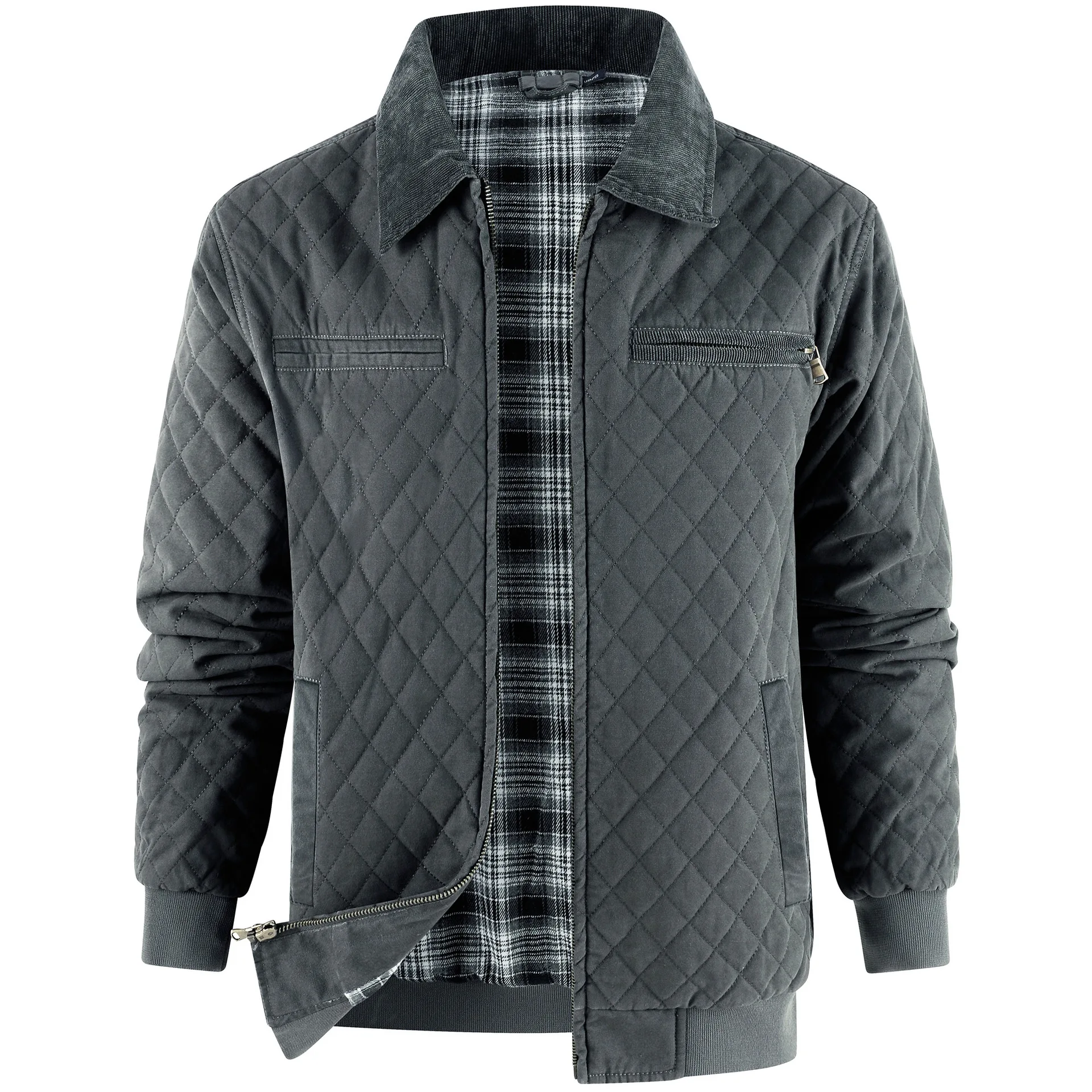 American Fit Men's Zipper Pure Cotton Duck Canvas Overcoat with Insulated Padding. Detroit Thick Warmth Flannel Jacket.
American Fit Men's Zipper Pure Cotton Duck Canvas Overcoat with Insulated Padding. Detroit Thick Warmth Flannel Jacket.