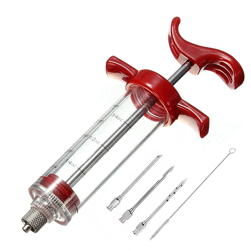 【Today-Only!】Meat Injector Syringe - 3 Marinade Injector Needles For BBQ Grill, Turkey Injector Kit, Marinades Injector For Meat
【Today-Only!】Meat Injector Syringe - 3 Marinade Injector Needles For BBQ Grill, Turkey Injector Kit, Marinades Injector For Meat