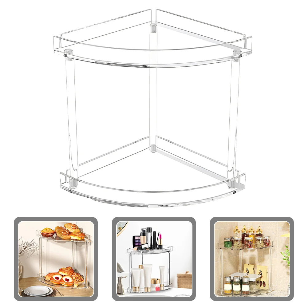 Double Layer Acrylic Bathroom Corner Shelf Transparent Counter Organizer Triangular Design Small Corner Storage Makeup Cosmetics
Double Layer Acrylic Bathroom Corner Shelf Transparent Counter Organizer Triangular Design Small Corner Storage Makeup Cosmetics