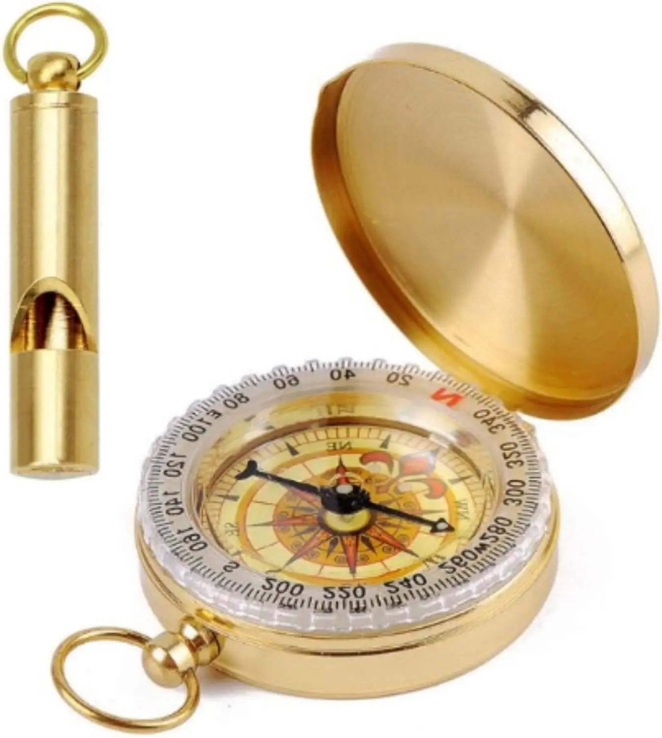 Brass Compass & Whistle Set – Survival Gear, 105dB, Glow-in-the-Dark, Portable
Brass Compass & Whistle Set – Survival Gear, 105dB, Glow-in-the-Dark, Portable