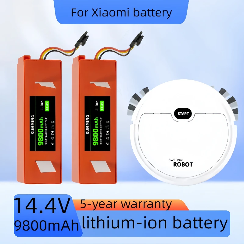 Suitable for Xiaomi robot vacuum cleaner battery S50 6800mAh 14.4V Suitable for Xiaomi S51, S52, S55, S60, S6, S51, S6, S51, S65
Suitable for Xiaomi robot vacuum cleaner battery S50 6800mAh 14.4V Suitable for Xiaomi S51, S52, S55, S60, S6, S51, S6, S51, S65