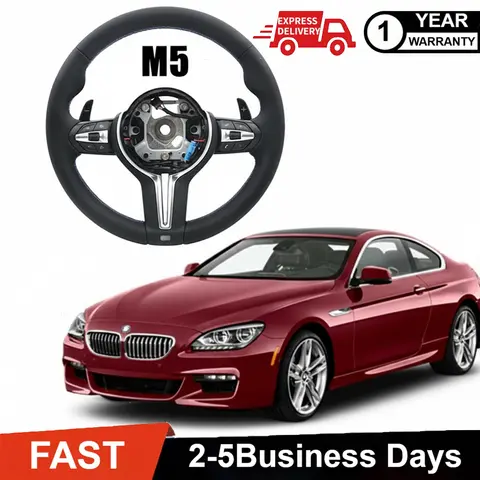 New Car Leather Steering Wheel Quality Racing Wheel For BMW M5 F01 F02 F03 F06 X1 X5 X6 F07 F10 F11 F12 F13 F18 F90 F91 F92 F93