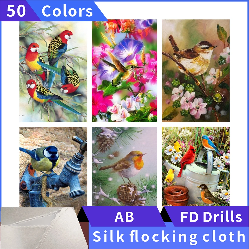 50 Colors Diamond Painting Bird Silk Cloth Square Diamond Embroidery Rhinestone Diamond Mosaic Painting Cross Stitch
50 Colors Diamond Painting Bird Silk Cloth Square Diamond Embroidery Rhinestone Diamond Mosaic Painting Cross Stitch