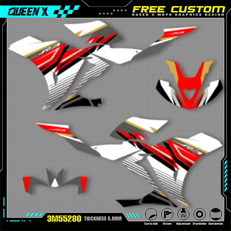 Queen X MOTOR For YAMAHA R3 2013 2014 2015 2016 2017 2018 Full Fairing Motorcycle Graphics Decals Stickers Kits 001
Queen X MOTOR For YAMAHA R3 2013 2014 2015 2016 2017 2018 Full Fairing Motorcycle Graphics Decals Stickers Kits 001