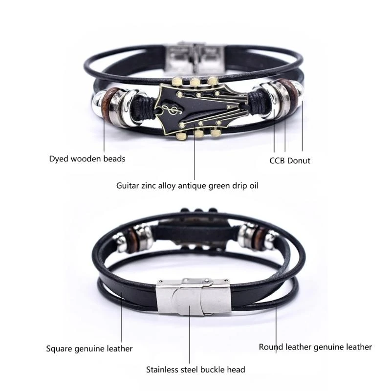 652F Vintage Handmade Leather Bracelet Multilayer Bracelet Leather Strap Wrist Jewelry Present for Fashion Enthusiasts
652F Vintage Handmade Leather Bracelet Multilayer Bracelet Leather Strap Wrist Jewelry Present for Fashion Enthusiasts
