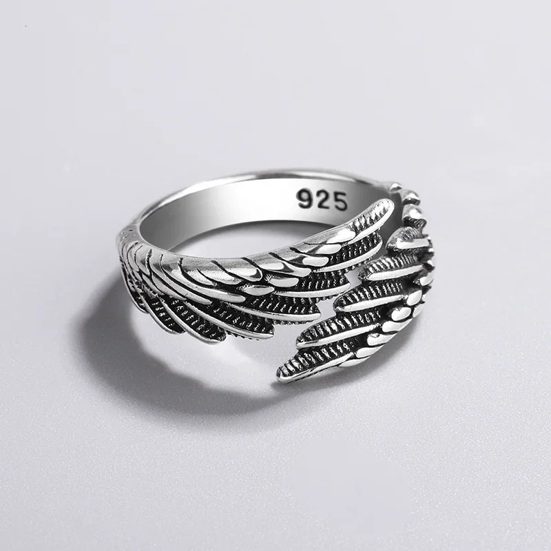 925 Sterling Silver Angel Wing Feather Adjustable Rings For Women Engagement Wedding Luxury Jewelry Accessories Jewellery
925 Sterling Silver Angel Wing Feather Adjustable Rings For Women Engagement Wedding Luxury Jewelry Accessories Jewellery