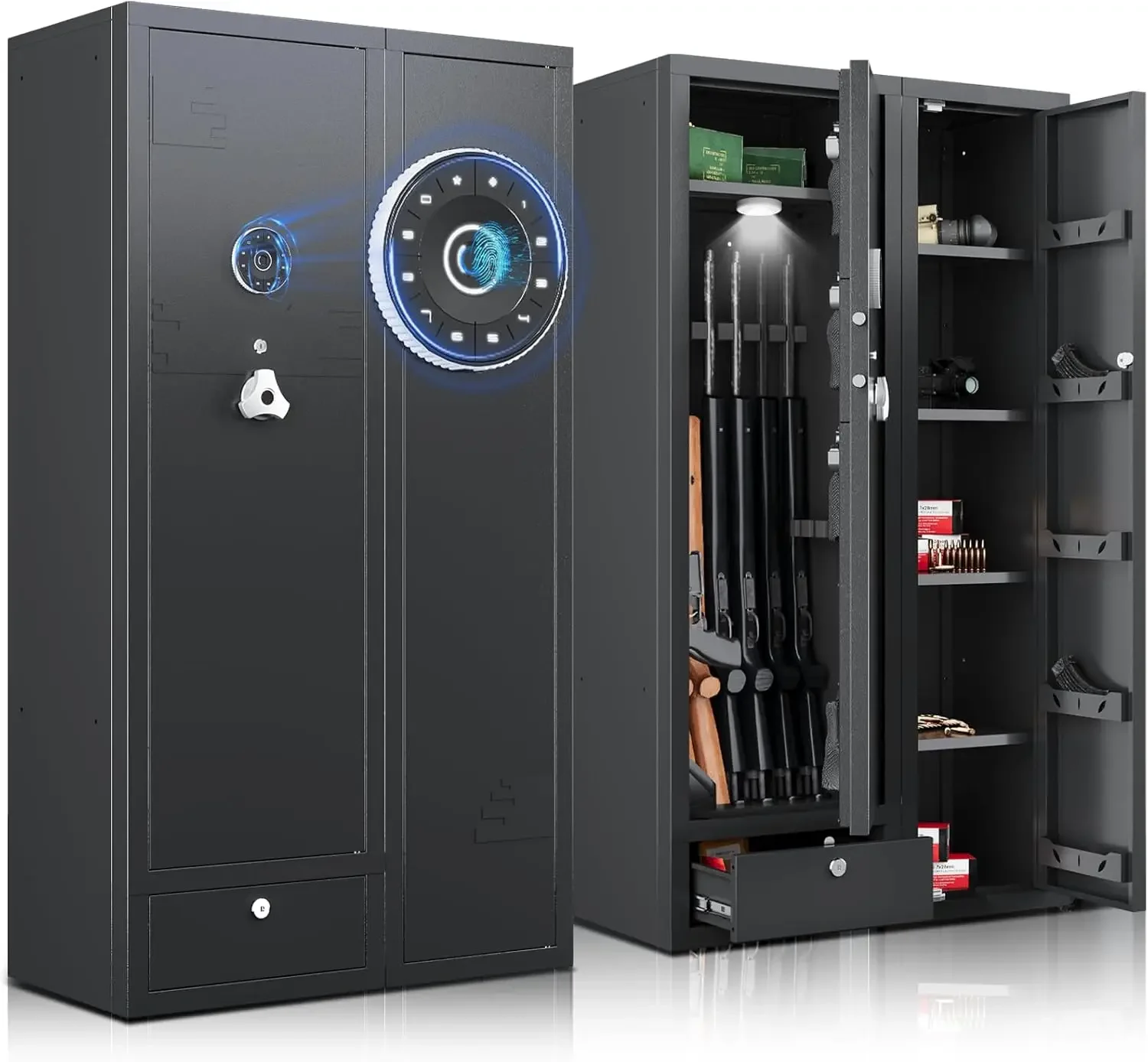 15-20 Gun Safe,Large Gun Safes for Home Rifle and Pistols,Rifle Safe,3 Gun Mount,Handgun Pockets and Removable Shelf
15-20 Gun Safe,Large Gun Safes for Home Rifle and Pistols,Rifle Safe,3 Gun Mount,Handgun Pockets and Removable Shelf