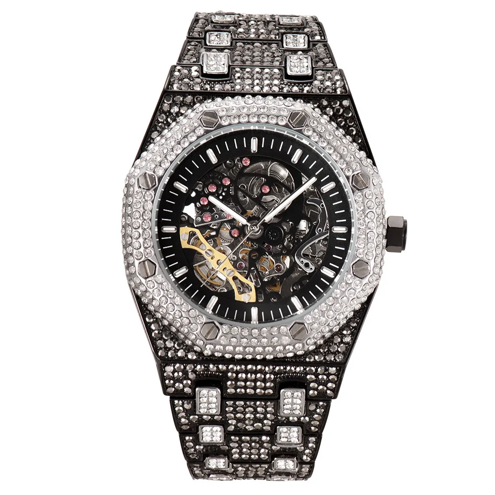 Hip Hop Bling Iced Out Stainless Steel Luminous Watch Date Quartz Wrist Waterproof Watches for Men Rapper Jewelry Gift
Hip Hop Bling Iced Out Stainless Steel Luminous Watch Date Quartz Wrist Waterproof Watches for Men Rapper Jewelry Gift