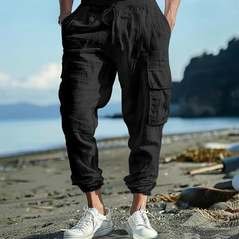 Loose Cotton Linen Casual Pants Autumn Season Multi-Pocket Drawstring Trousers Neutral Style Straight Leg Mid-Waist Waist
Loose Cotton Linen Casual Pants Autumn Season Multi-Pocket Drawstring Trousers Neutral Style Straight Leg Mid-Waist Waist