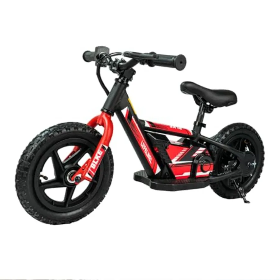 Electric balance bike for kids ages 3-5/4-8: lightweight aluminum frame, black/red color, adjustable speed up to 12 km/h, 40-mi
Electric balance bike for kids ages 3-5/4-8: lightweight aluminum frame, black/red color, adjustable speed up to 12 km/h, 40-mi