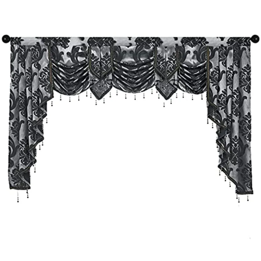 Жаккардовые шторы Jabot Curins Vnces и Swags в европейском стиле для кухни, гостиной, черные, 8-футовые, широкие
Жаккардовые шторы Jabot Curins Vnces и Swags в европейском стиле для кухни, гостиной, черные, 8-футовые, широкие