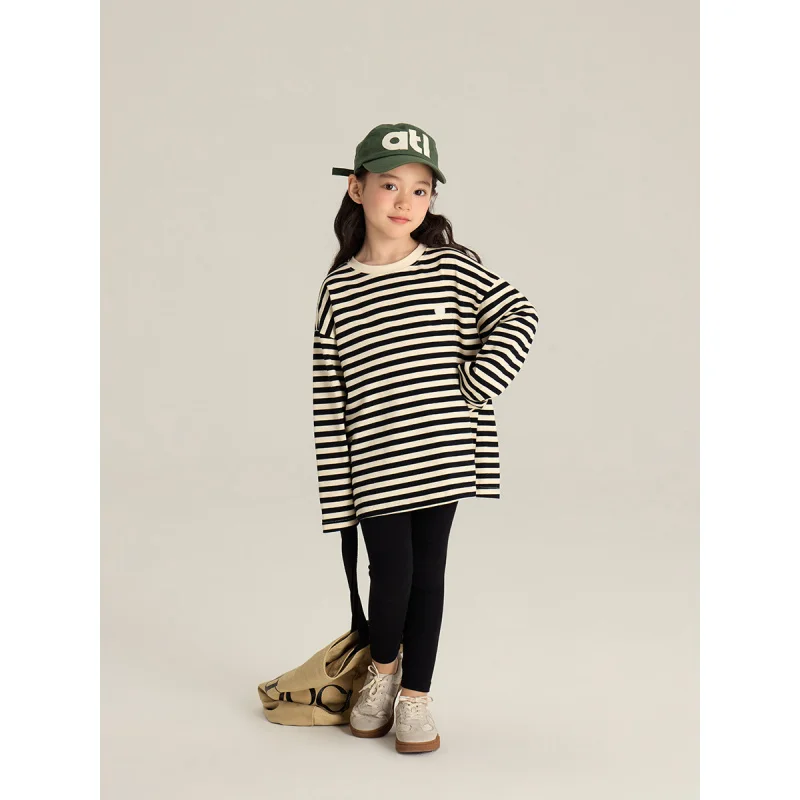 Girls' Western Style Striped Long SleeveTT-shirt2024Autumn Loose Casual Bottoming Shirt Embroidered Top for Boys and Girls
Girls' Western Style Striped Long SleeveTT-shirt2024Autumn Loose Casual Bottoming Shirt Embroidered Top for Boys and Girls