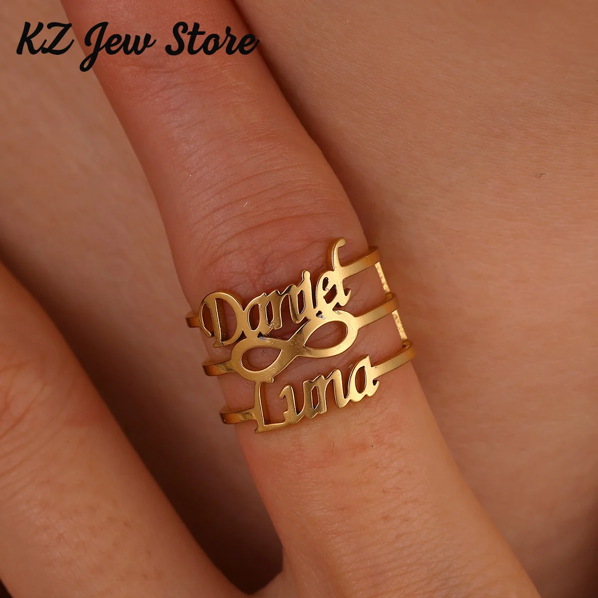 Custom Infinity Symbol Double Name Ring Women Men Stainless Steel Gold Color Personalised 6-10 Size Couple Anillos Wedding Gifts
Custom Infinity Symbol Double Name Ring Women Men Stainless Steel Gold Color Personalised 6-10 Size Couple Anillos Wedding Gifts
