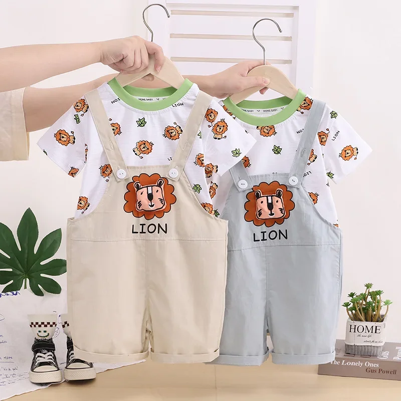 New Summer Baby Clothes Suit Children Boys Short Sleeved Cartoon T-Shirt Overalls 2Pcs/Sets Infant Casual Clothing Kids Outfits
New Summer Baby Clothes Suit Children Boys Short Sleeved Cartoon T-Shirt Overalls 2Pcs/Sets Infant Casual Clothing Kids Outfits