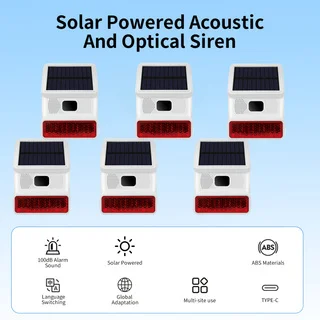 XUK Outdoor Solar Sound And Light Alarm With A Motion Sensor Blares At 100 Decibels,433MHz,Easy to Set Up,House Security
XUK Outdoor Solar Sound And Light Alarm With A Motion Sensor Blares At 100 Decibels,433MHz,Easy to Set Up,House Security
