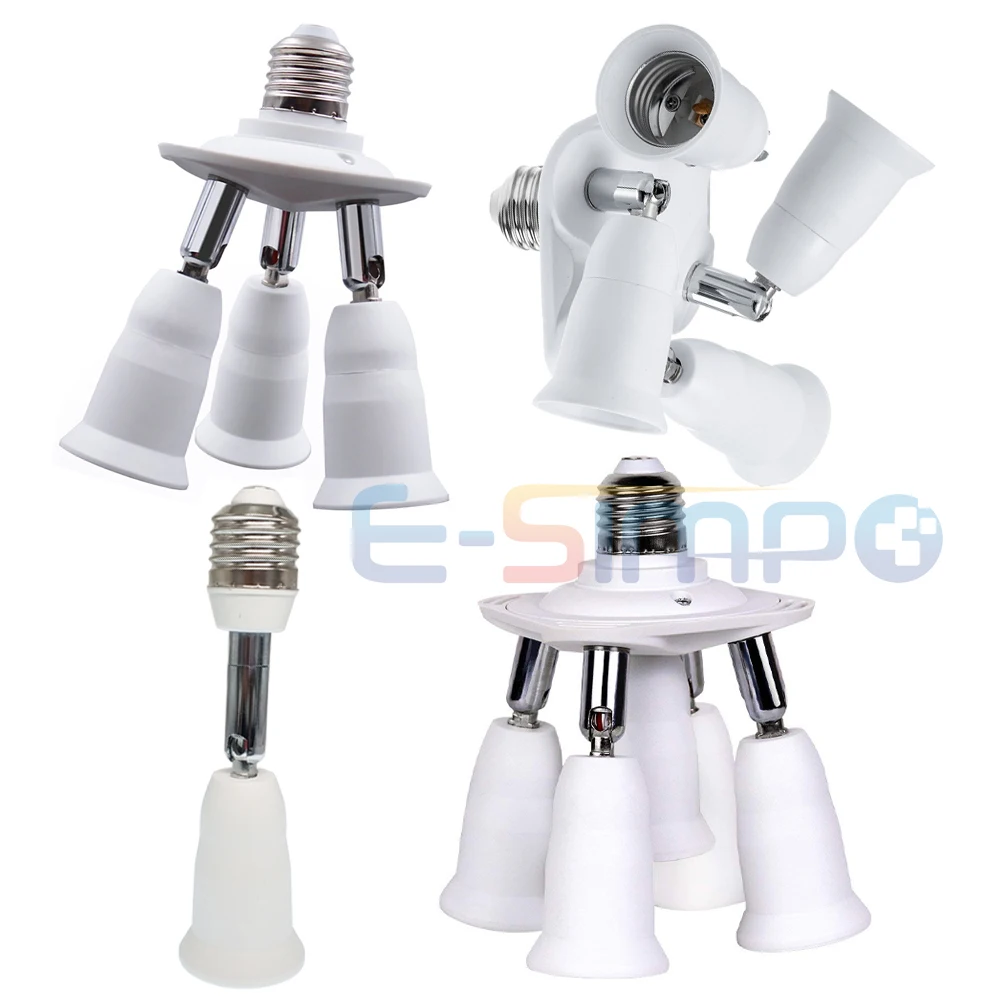 1/3/4/5 in 1 E26 E27 to 3/4/5 E26 E27 Edison Screw LED Lamp Bulb Base Splitter E27 Light Socket Holder Adapter Extender
1/3/4/5 in 1 E26 E27 to 3/4/5 E26 E27 Edison Screw LED Lamp Bulb Base Splitter E27 Light Socket Holder Adapter Extender