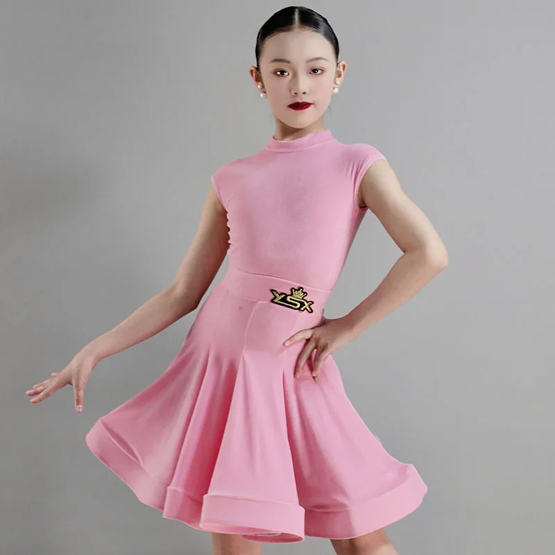 Pink Latin Dance Dress Girls Professional Competition Clothing Summer Cha Cha Rumba Dance Training Dress Thin Velvet DNV20421
Pink Latin Dance Dress Girls Professional Competition Clothing Summer Cha Cha Rumba Dance Training Dress Thin Velvet DNV20421