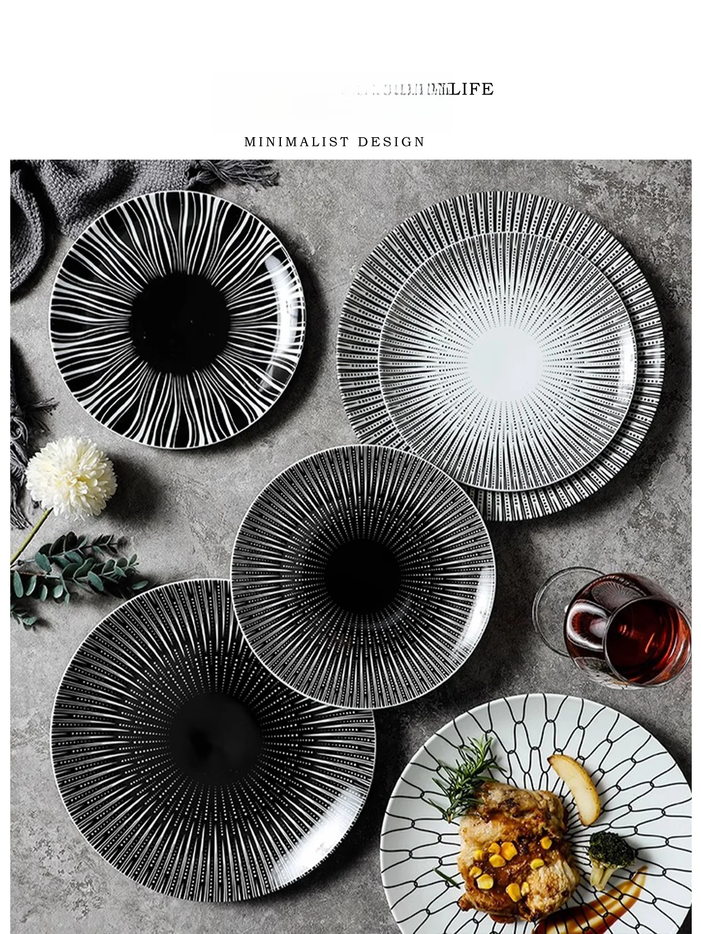 Nordic Sle Creative Steak Plate Western Dining Utensils Tlife Diadem Cerc Plate for Adults Vintage Glazed under Color
Nordic Sle Creative Steak Plate Western Dining Utensils Tlife Diadem Cerc Plate for Adults Vintage Glazed under Color