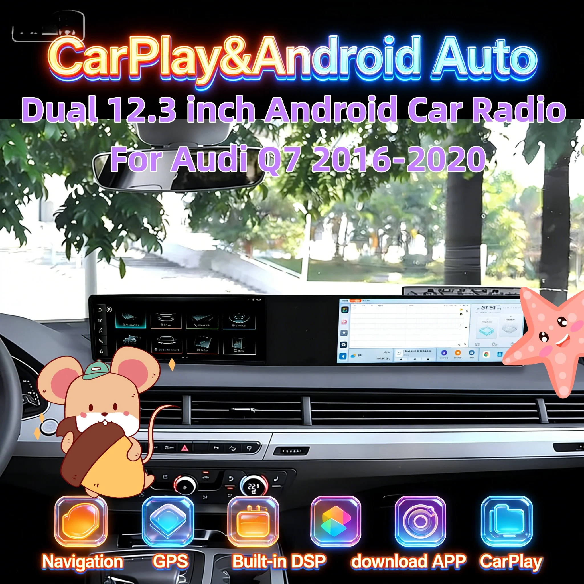 Android 13 Carplay для Audi Q7 2016-2020, мультимедийная GPS-навигация, автомобильная магнитола с HD сенсорным экраном, стереосистема, автоаксессуары, 4G Wi-Fi
Android 13 Carplay для Audi Q7 2016-2020, мультимедийная GPS-навигация, автомобильная магнитола с HD сенсорным экраном, стереосистема, автоаксессуары, 4G Wi-Fi